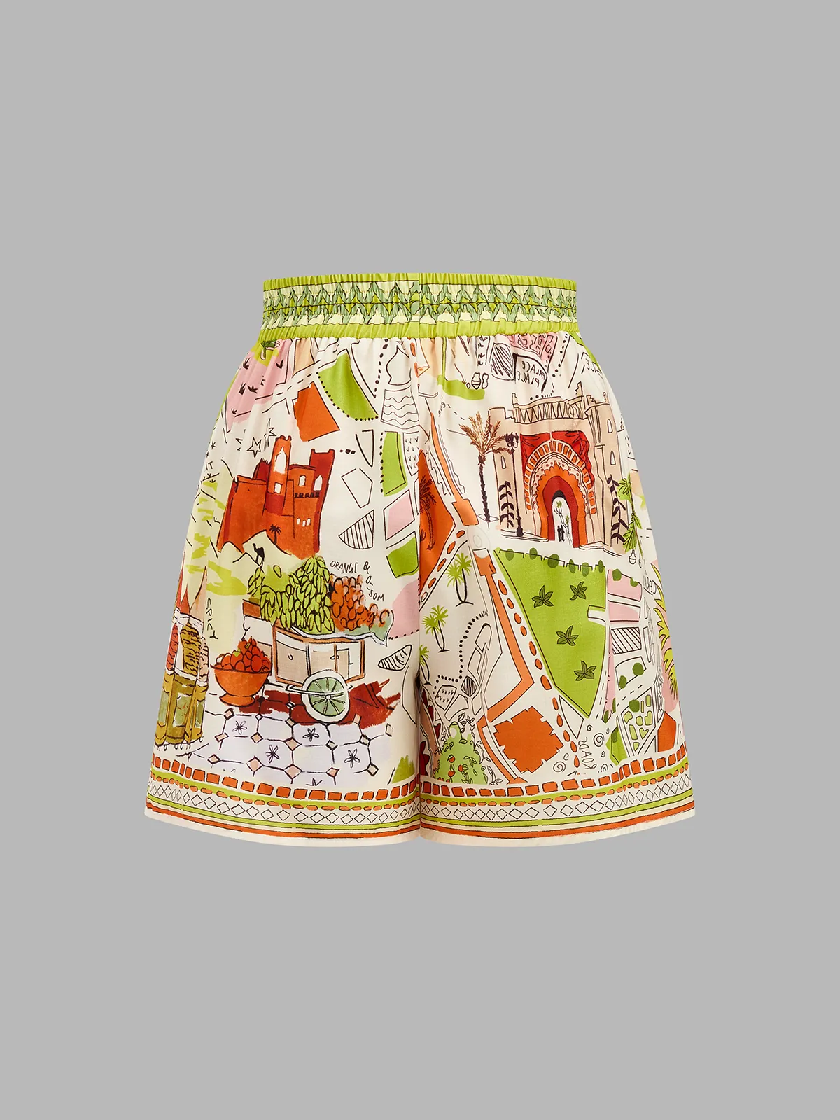 Printed Short Sleeve Shirt & Drawstring Shorts Set sold by COMMENSE product image thumbnail 4
