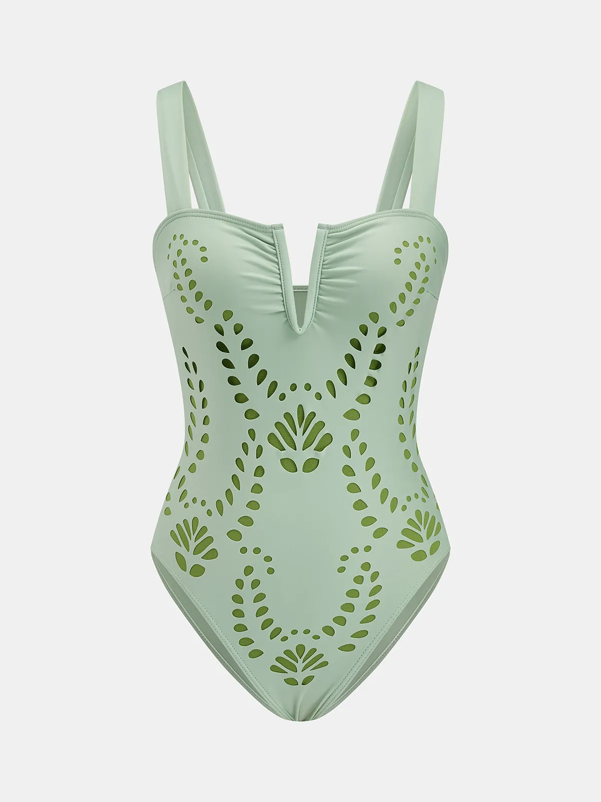 Laser Cut One Piece Swimsuit & Skirt Set sold by COMMENSE product image thumbnail 2