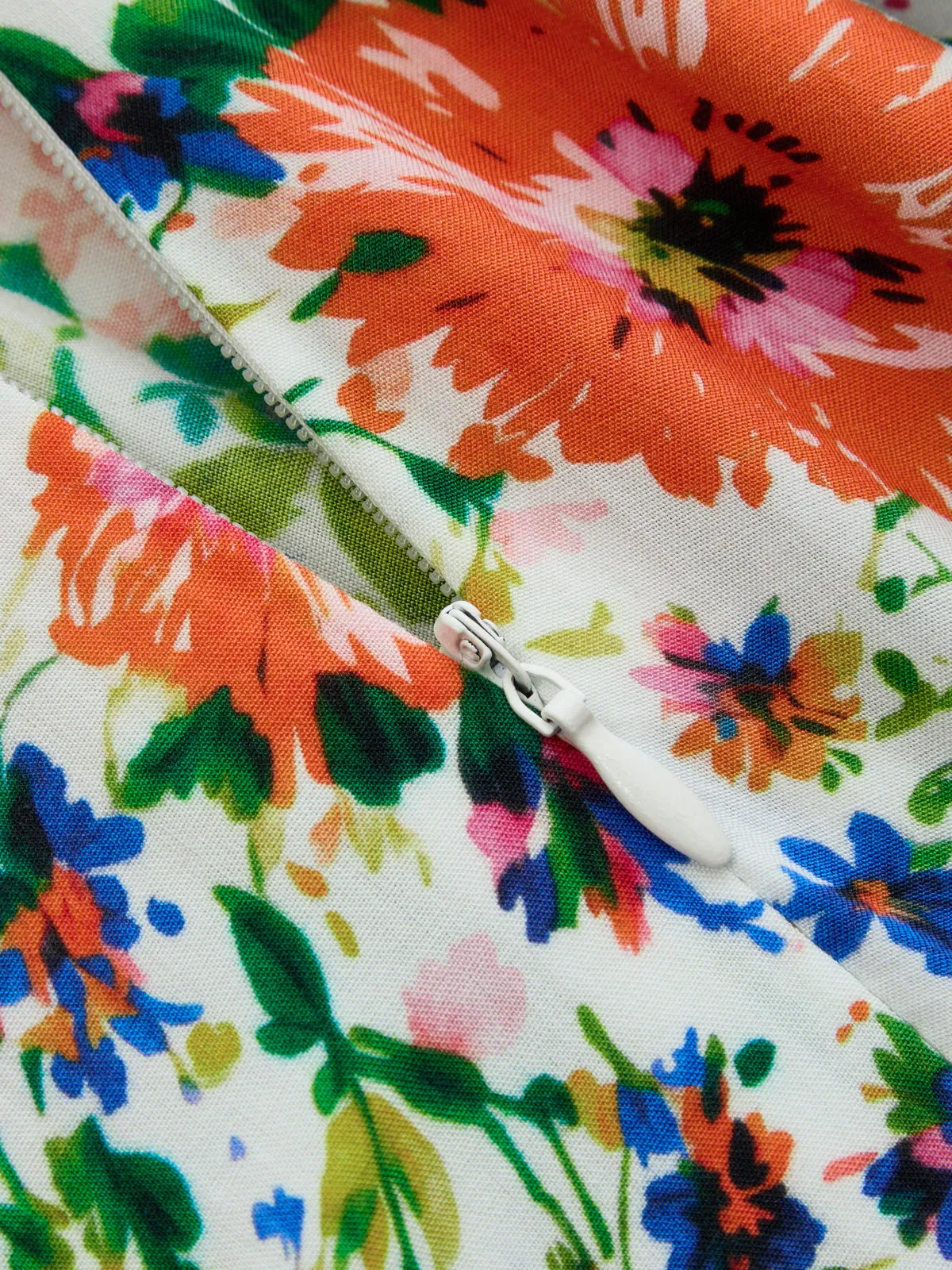 Multicolor Floral Print Mermaid Midi Dress sold by COMMENSE product image thumbnail 4