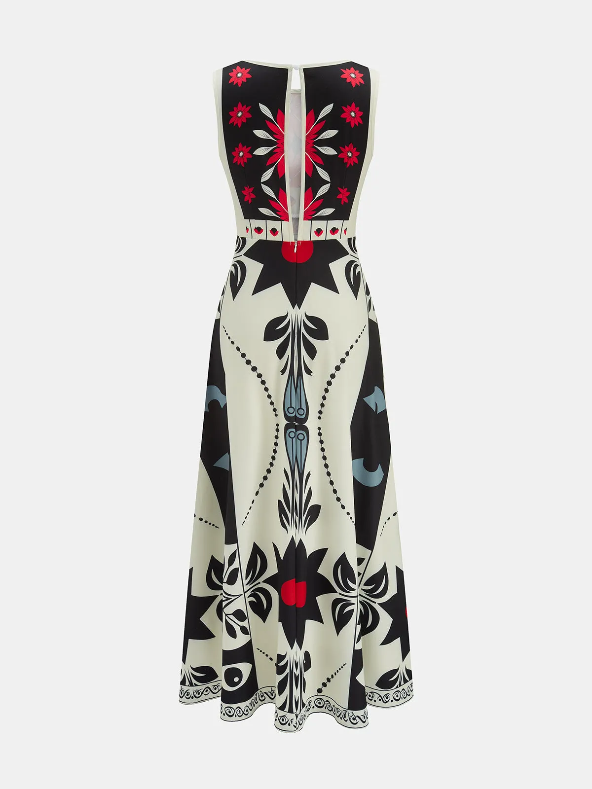 Ethnic Print Sleeveless Midi Dress sold by COMMENSE product image thumbnail 2