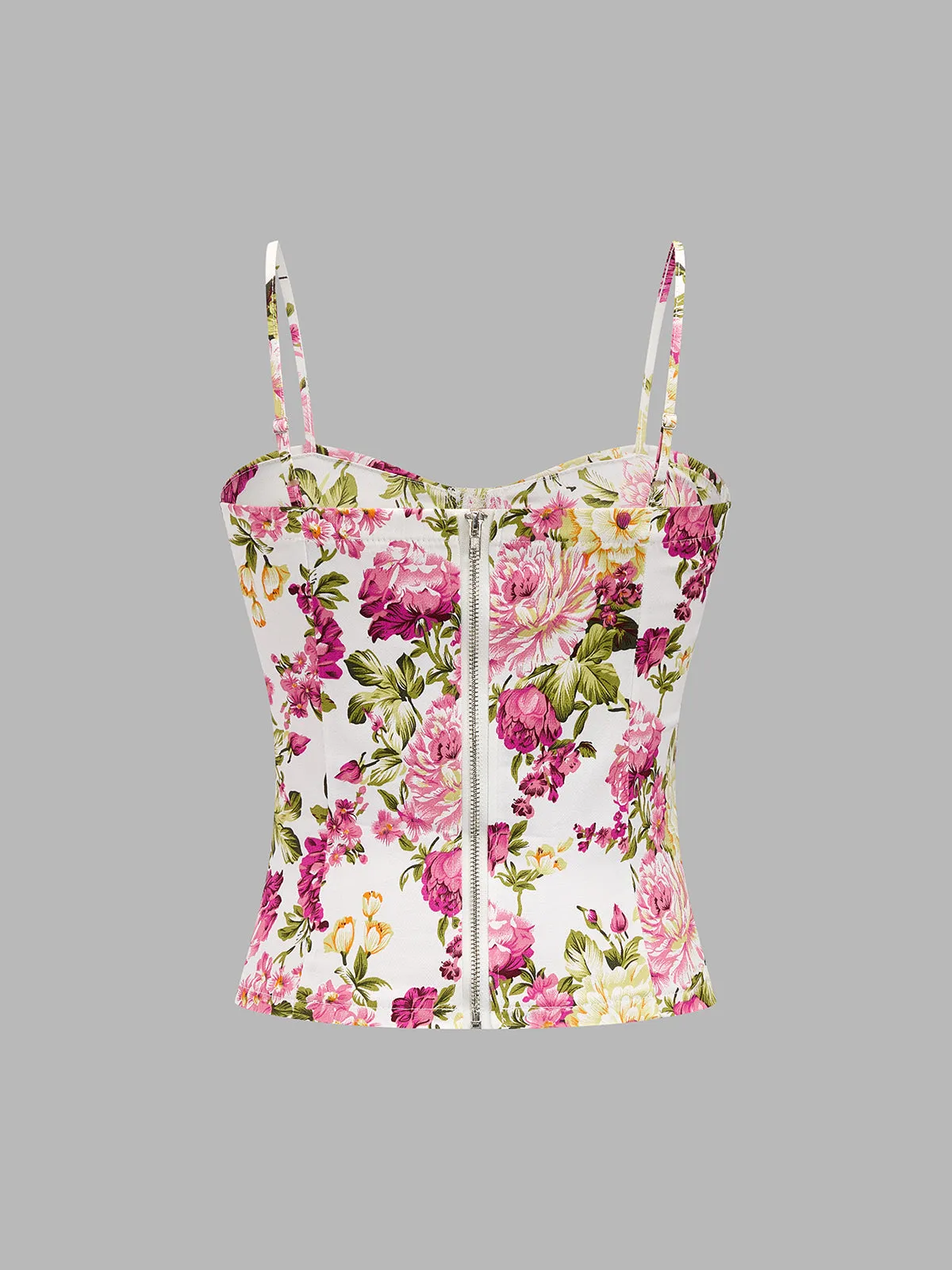 Floral Print Cami Bustier Top sold by COMMENSE product image thumbnail 2