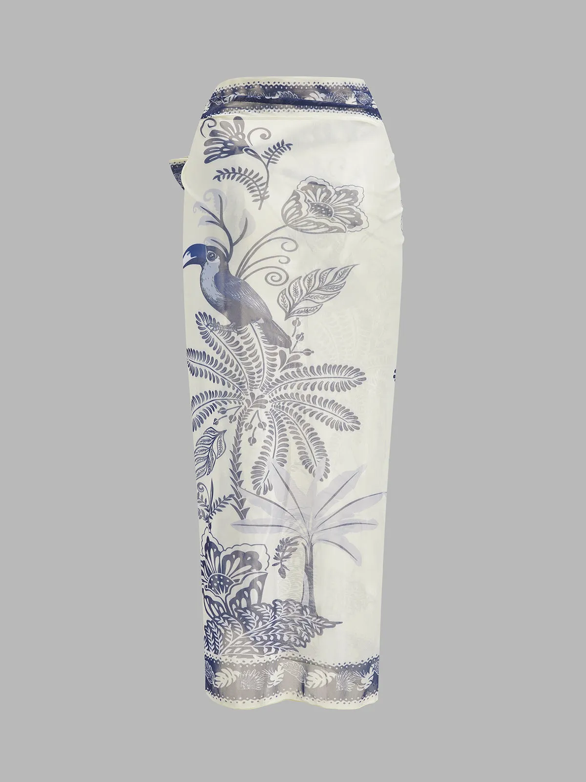 Tropical Toucan Print One Piece Swimsuit & Sarong Set sold by COMMENSE product image thumbnail 5