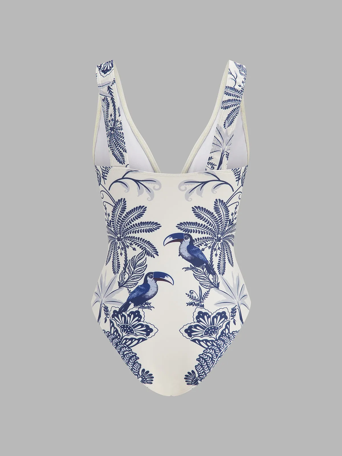 Tropical Toucan Print One Piece Swimsuit & Sarong Set sold by COMMENSE product image thumbnail 3
