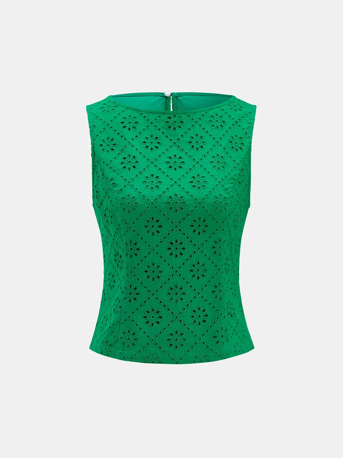 Eyelet Embroidered Top & Midi Skirt Set sold by COMMENSE product image thumbnail 3