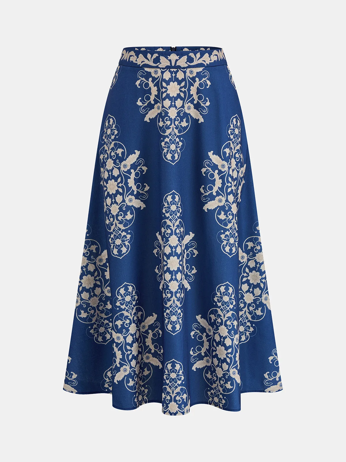 Baroque Print Cami Crop Top & Maxi Skirt Set sold by COMMENSE product image thumbnail 5