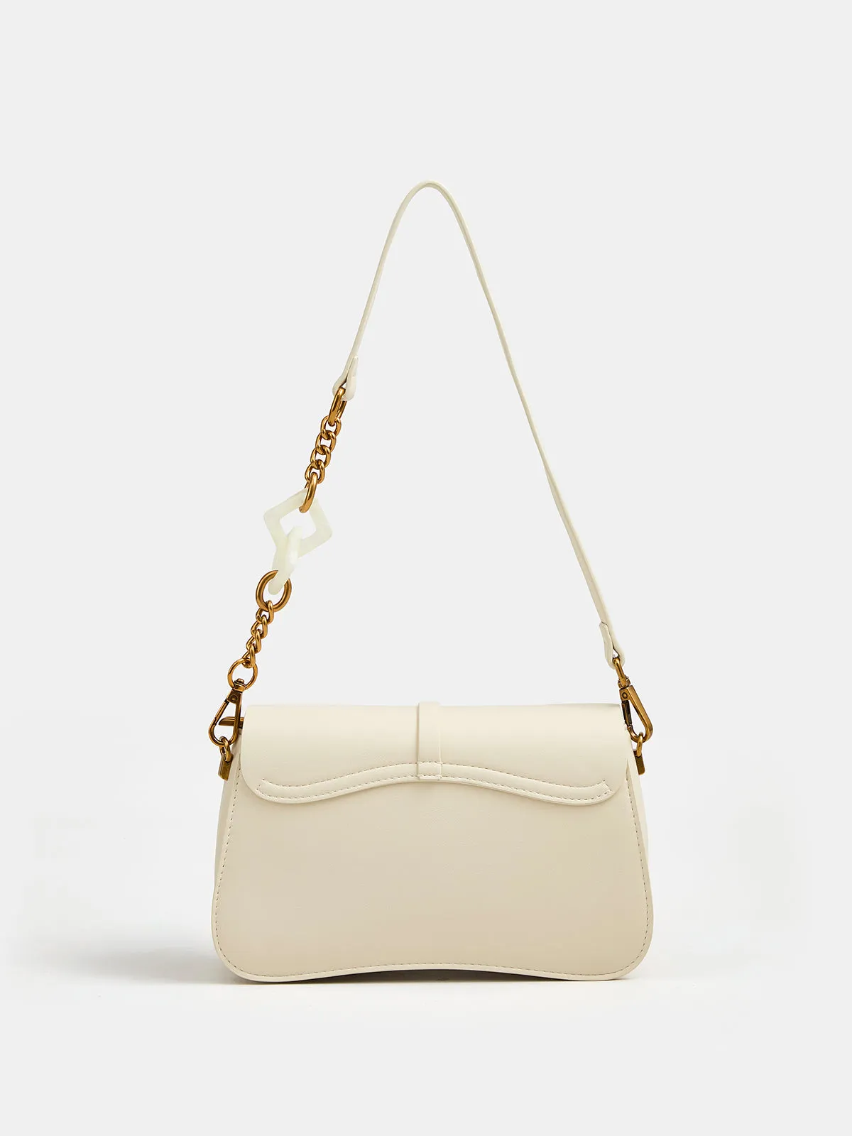 Curved Bottom Flap Shoulder Bag sold by COMMENSE product image thumbnail 3