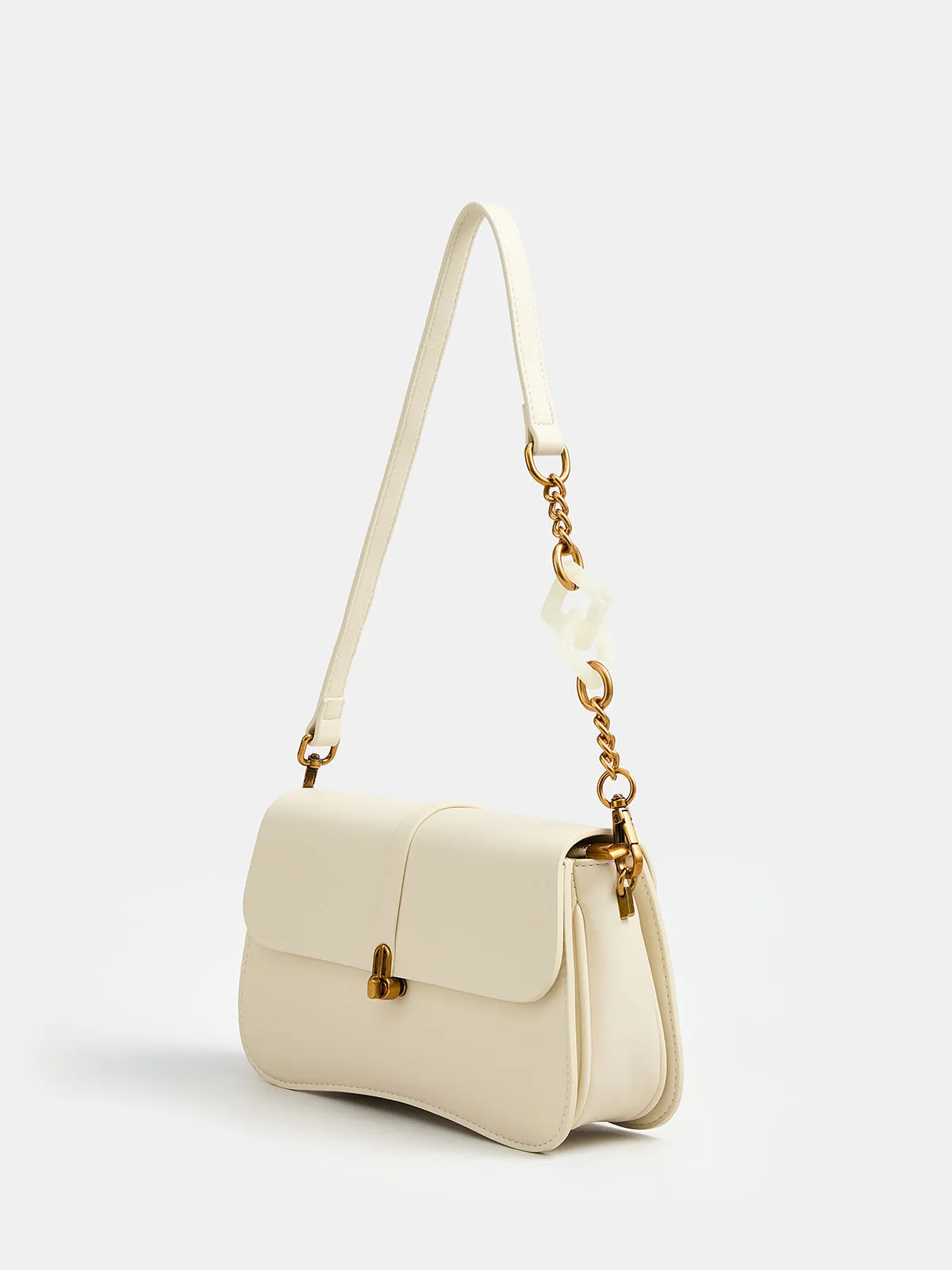 Curved Bottom Flap Shoulder Bag sold by COMMENSE product image thumbnail 2