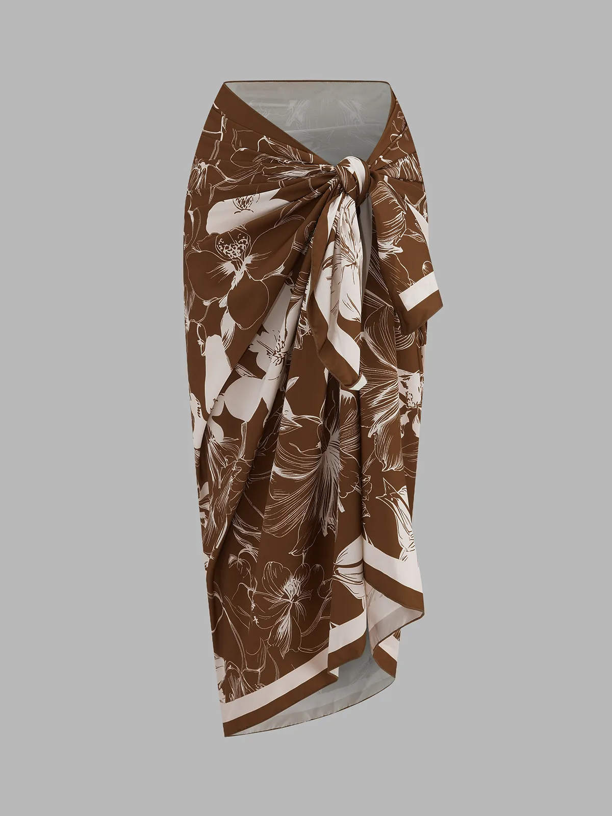 Striped One-Piece Swimsuit & Sarong Set sold by COMMENSE product image thumbnail 3