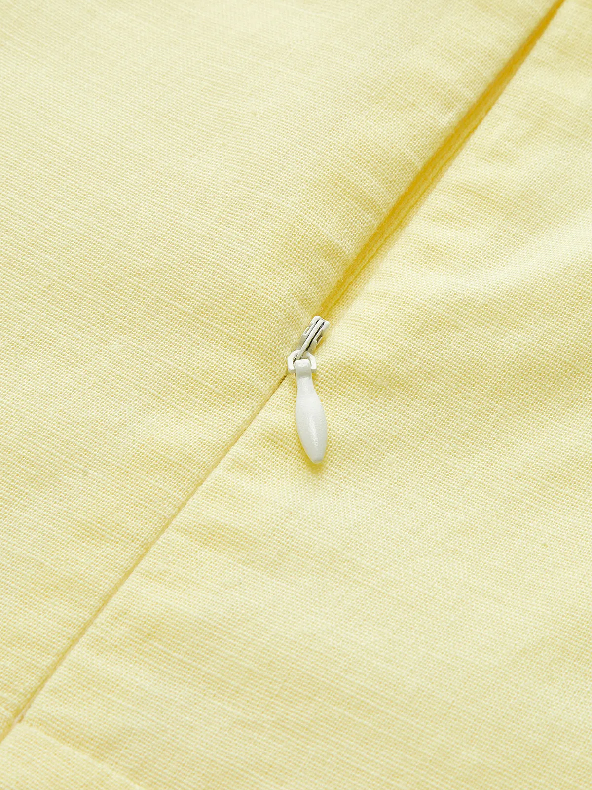 Button Front Sleeveless Cotton Linen Midi Dress sold by COMMENSE product image thumbnail 5