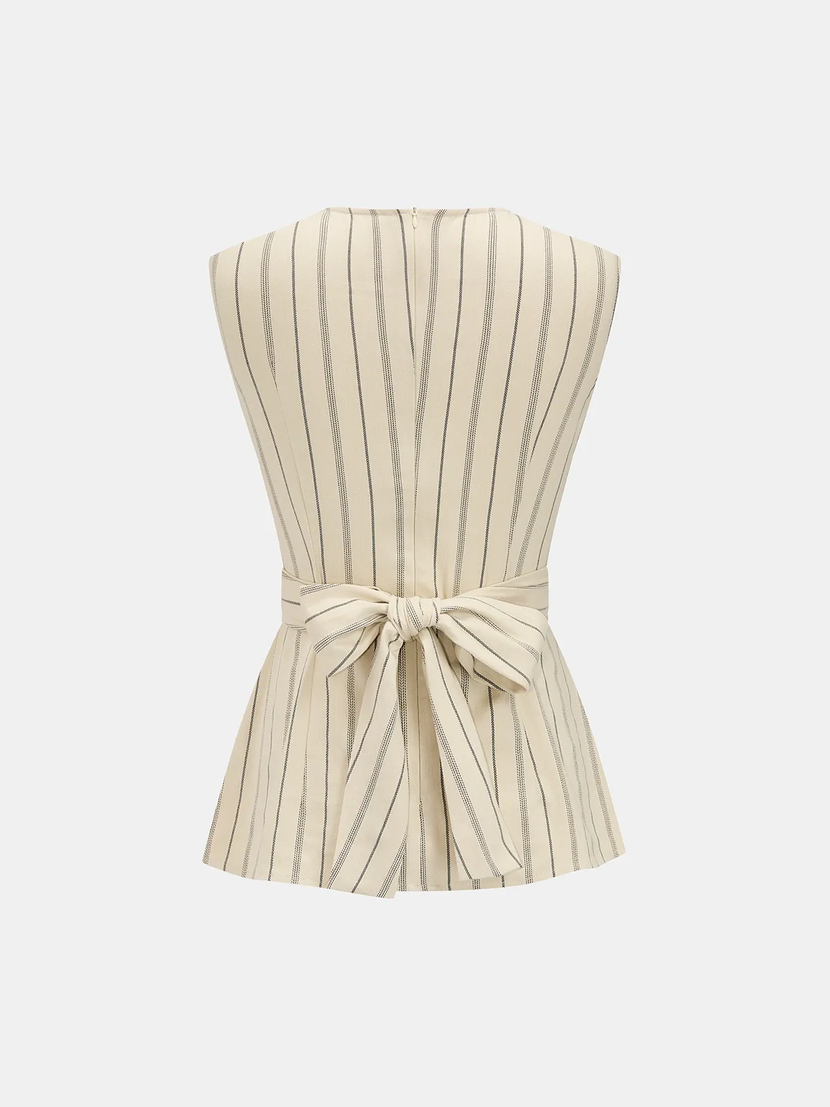 Metal Buckled Sleeveless Striped Tank Top sold by COMMENSE product image thumbnail 2