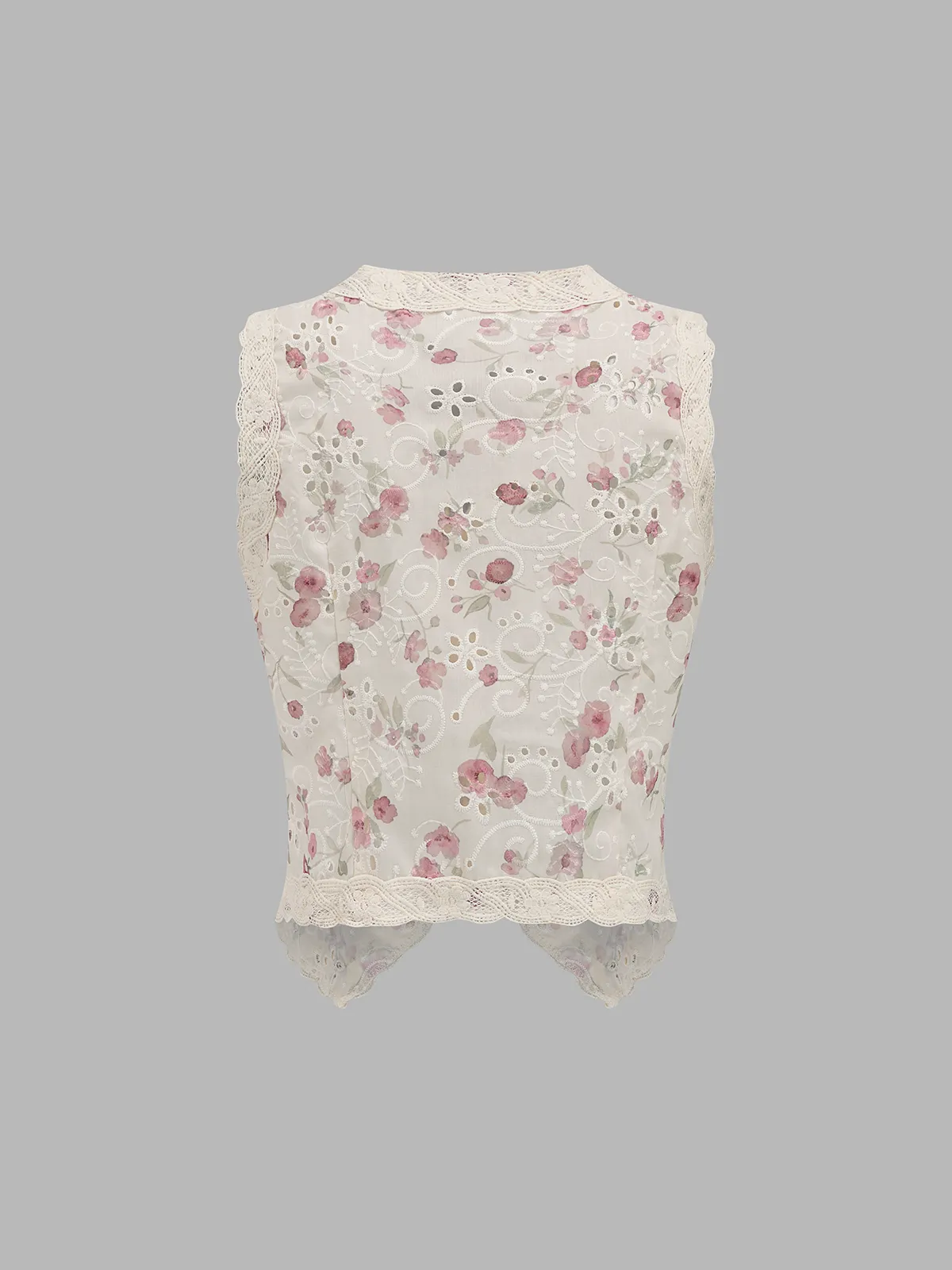 Floral Lace Two Piece Shorts Set sold by COMMENSE product image thumbnail 4