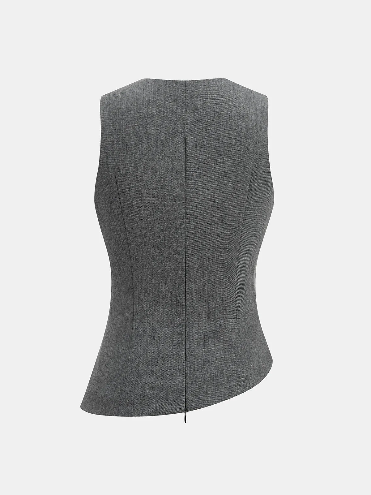 V Neck Asymmetrical Vest & Pleated Pant Set sold by COMMENSE product image thumbnail 4