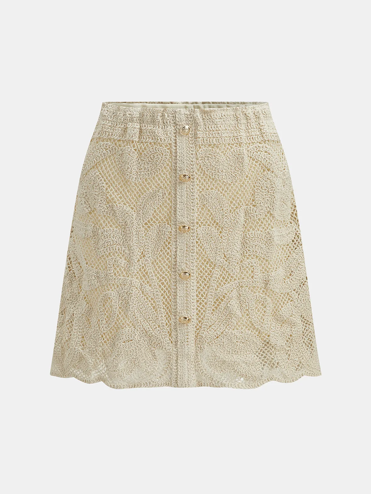 Lace Short Sleeve Shirt & Mini Skirt Set sold by COMMENSE product image thumbnail 5