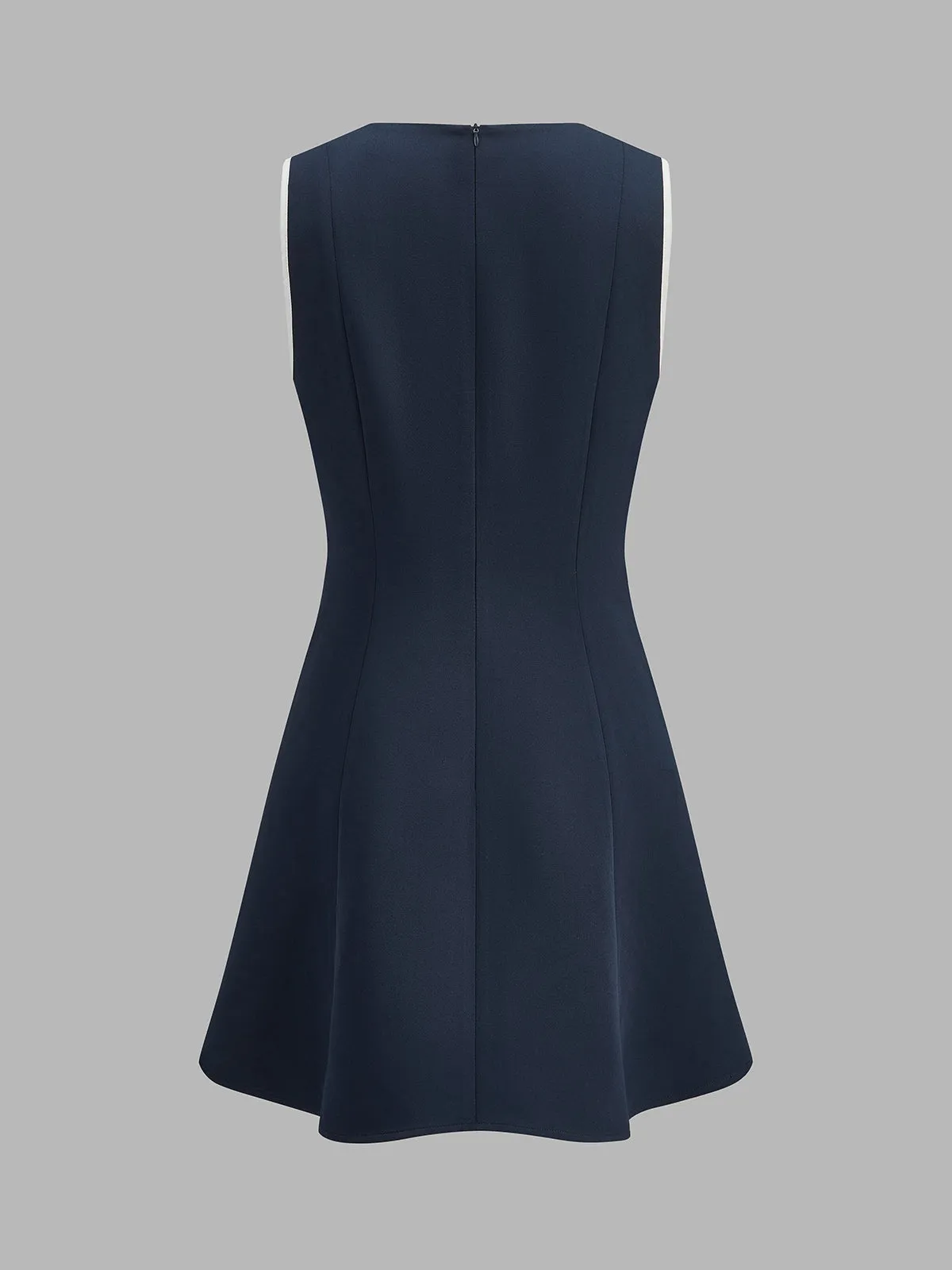 Contrast Piping Sleeveless Mini Dress sold by COMMENSE product image thumbnail 3