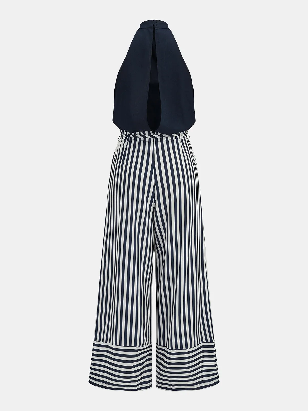 Halter Neck Striped Wide Leg Jumpsuit sold by COMMENSE product image thumbnail 3