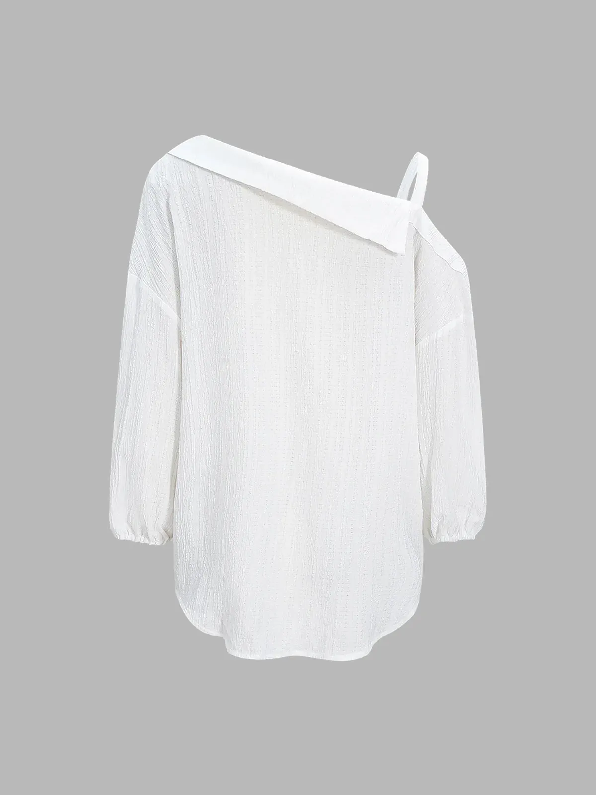 Textured Cold Shoulder Blouse sold by COMMENSE product image thumbnail 3