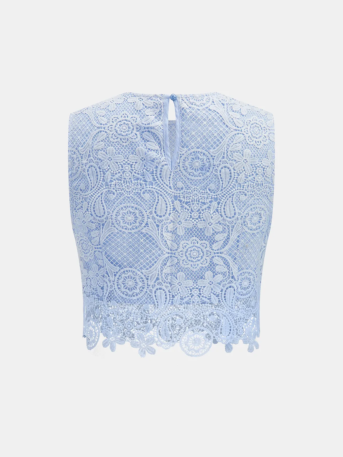 Lace Panel Cotton Linen Two Piece Pants Set sold by COMMENSE product image thumbnail 4