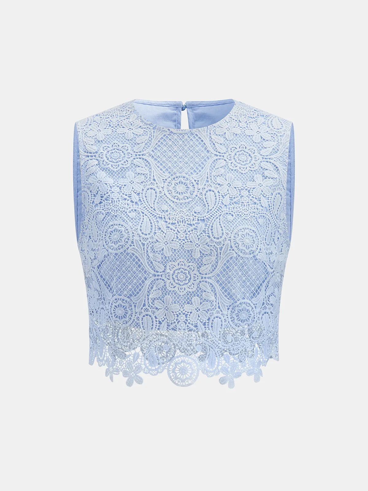 Lace Panel Cotton Linen Two Piece Pants Set sold by COMMENSE product image thumbnail 3
