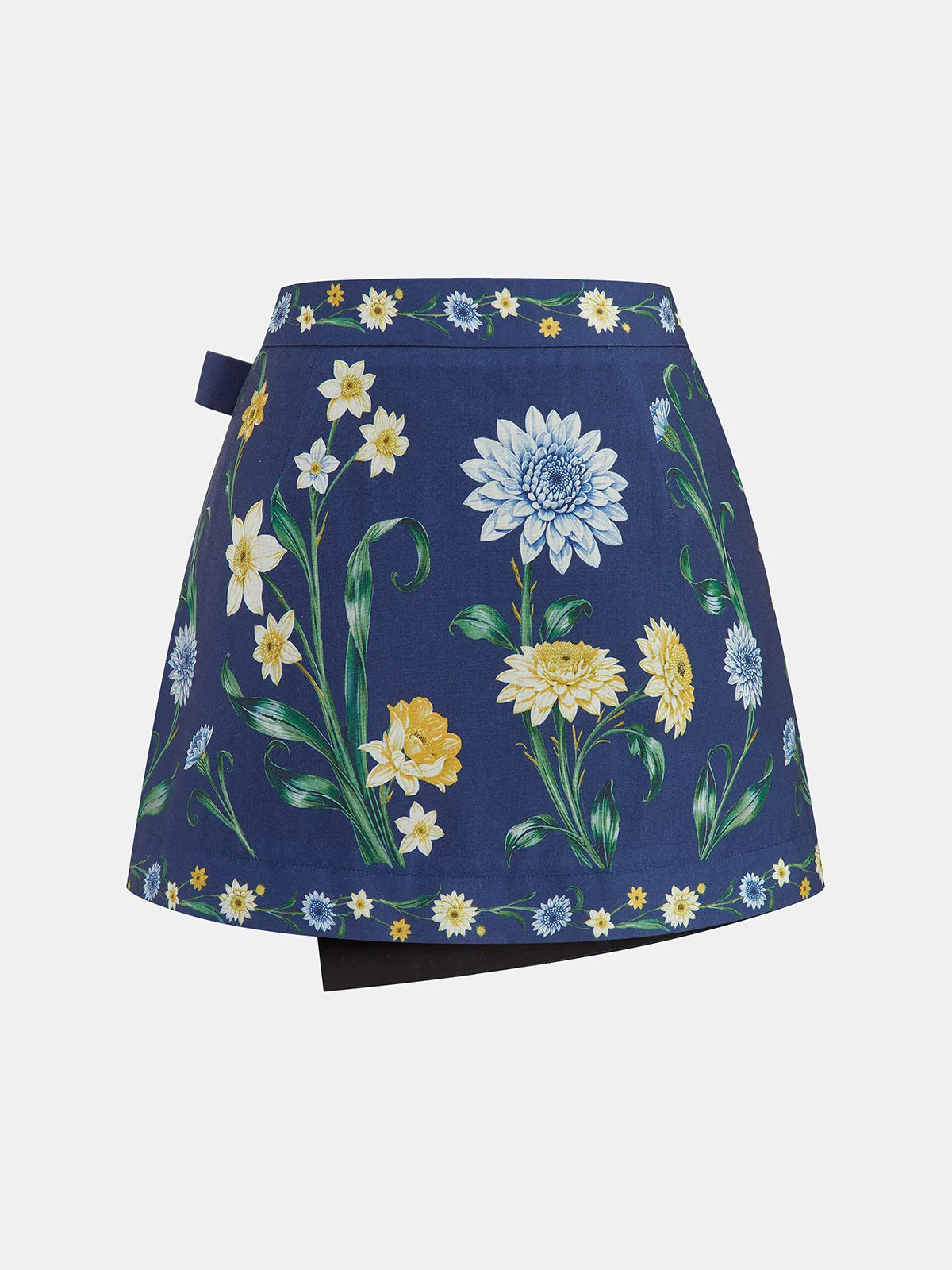 Floral Print Tie Wrap Mini Skirt sold by COMMENSE product image thumbnail 3