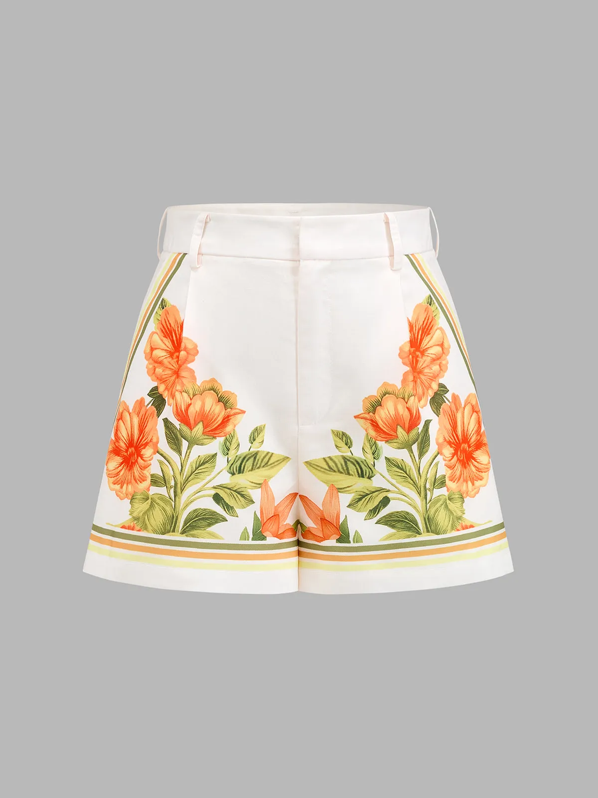 Floral Print Halter Top & Shorts Set sold by COMMENSE product image thumbnail 5