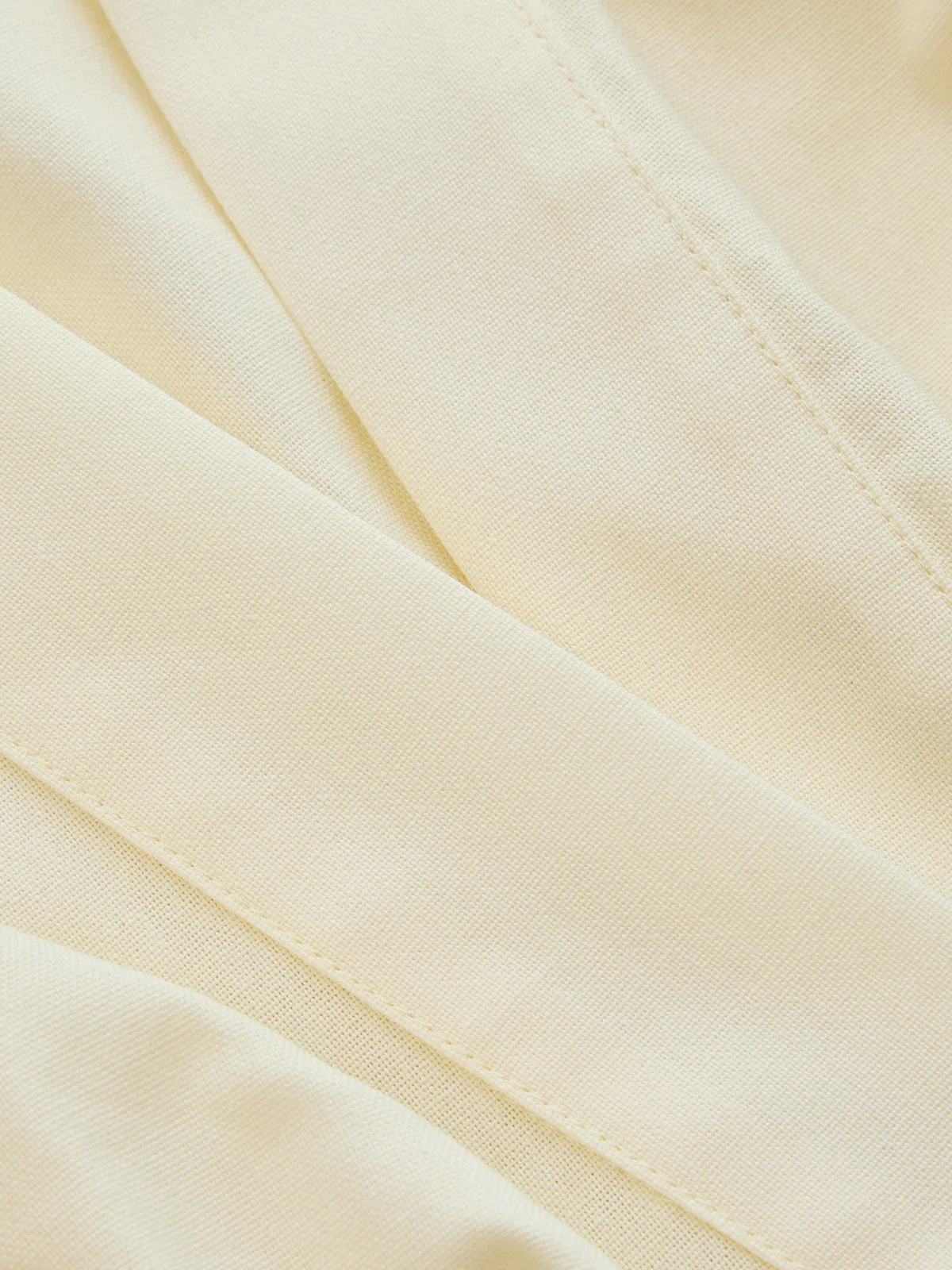V-Neck Cinched Waist Cotton Linen Blouse sold by COMMENSE product image thumbnail 4