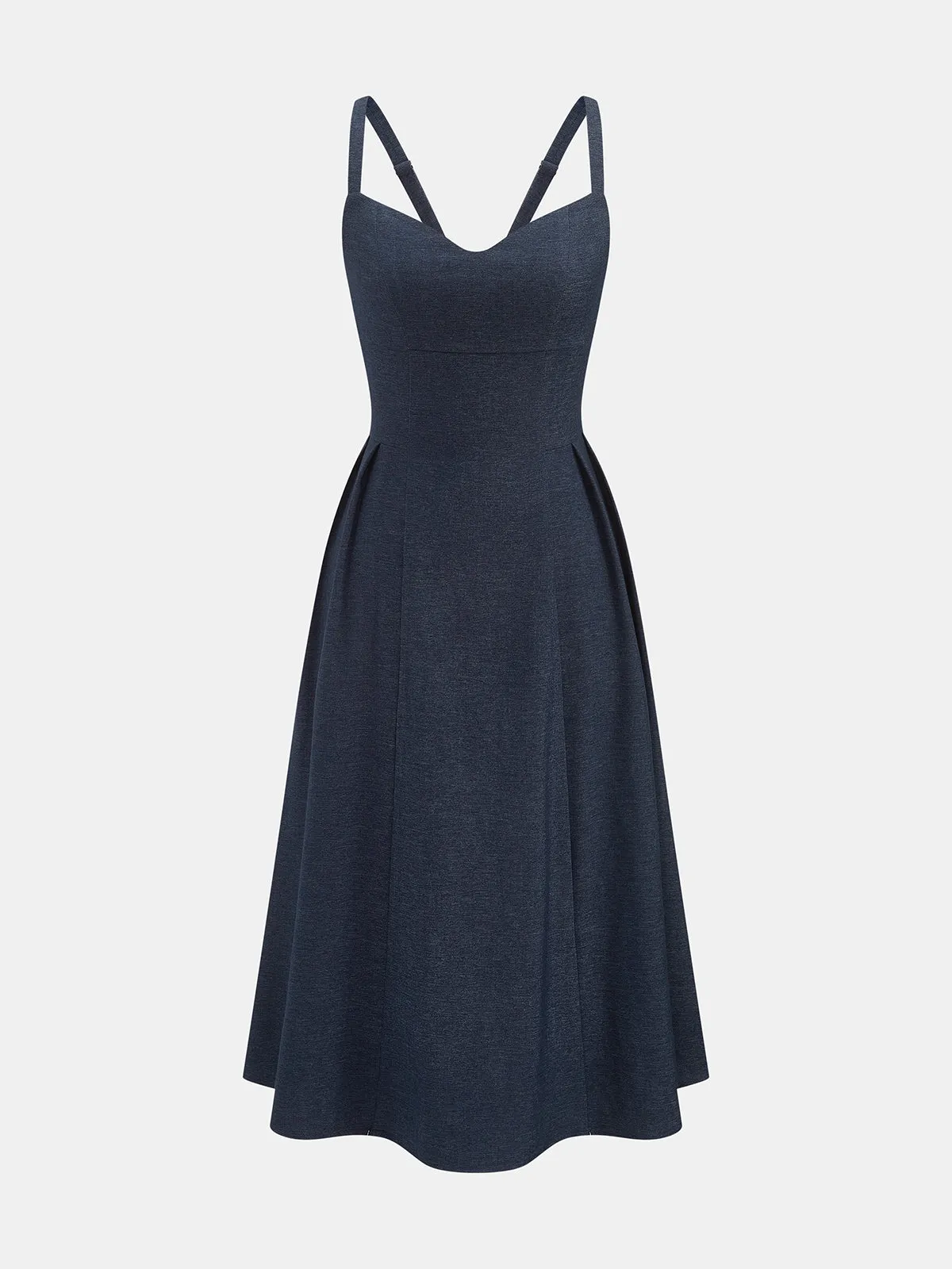 Sweetheart Pocket Midi Slip Dress sold by COMMENSE product image thumbnail 2