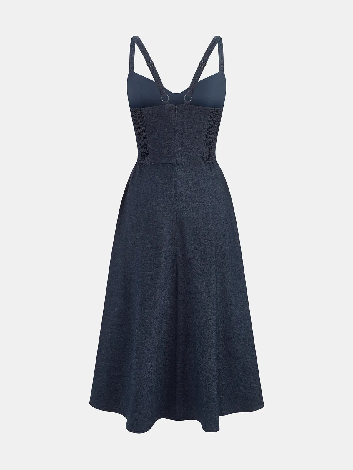 Sweetheart Pocket Midi Slip Dress sold by COMMENSE product image thumbnail 3