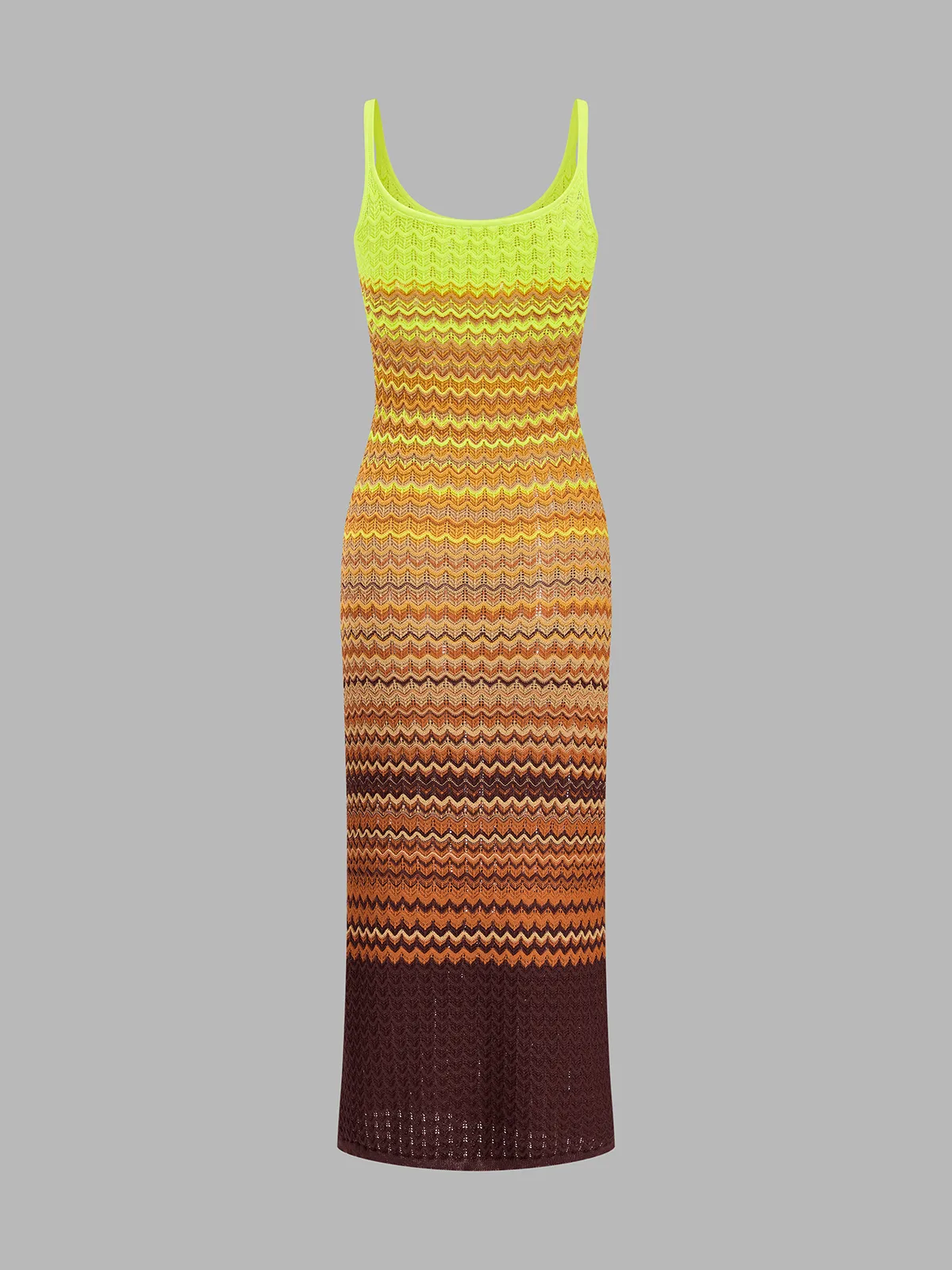 Gradient Chevron Knit Midi Dress sold by COMMENSE product image thumbnail 3