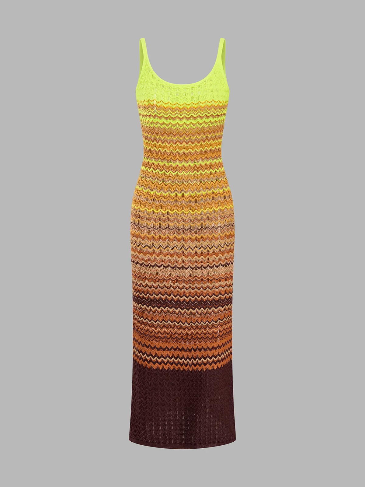 Gradient Chevron Knit Midi Dress sold by COMMENSE product image thumbnail 2
