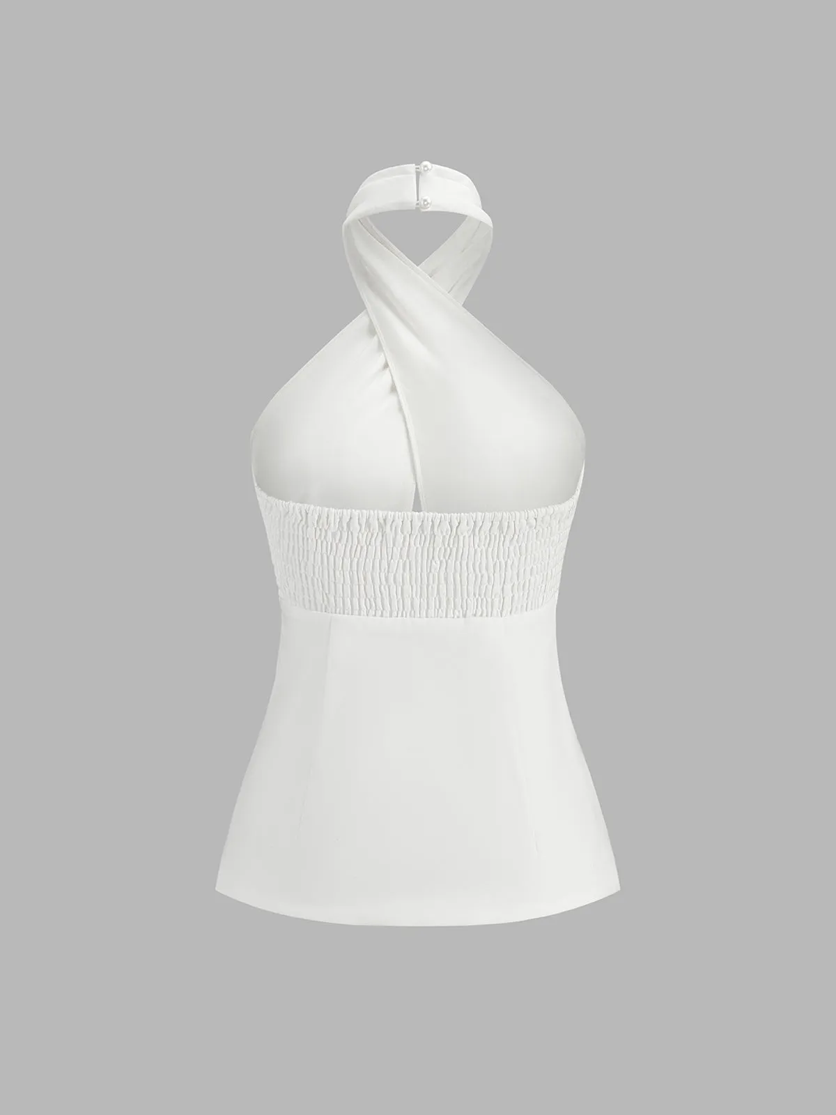 Cross Halter Split Hem Blouse sold by COMMENSE product image thumbnail 3