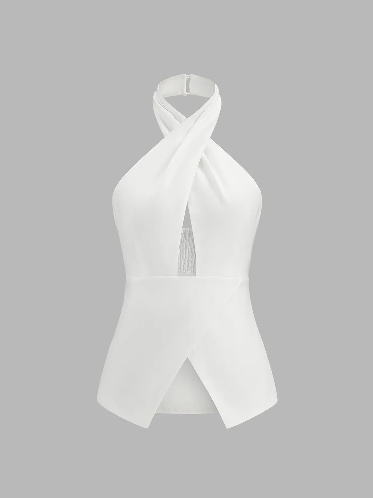 Cross Halter Split Hem Blouse sold by COMMENSE product image thumbnail 2