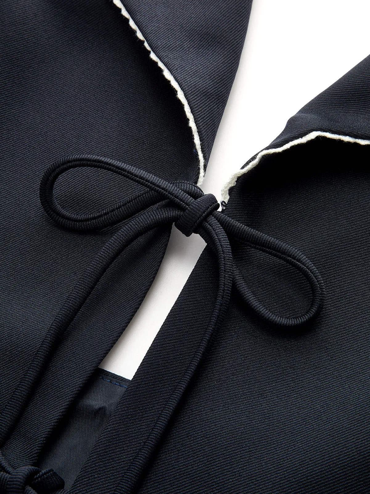 Lapel Halter Tie Front Vest sold by COMMENSE product image thumbnail 3