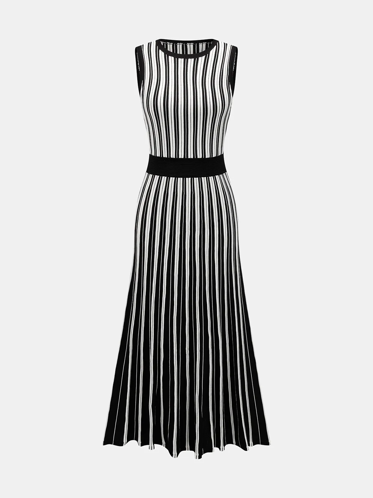 Striped Sleeveless Knit Midi Dress sold by COMMENSE product image thumbnail 2
