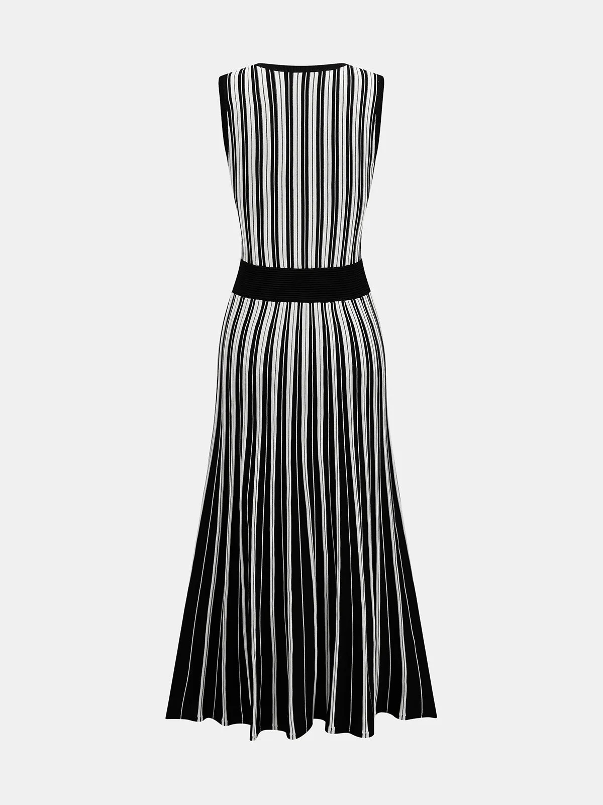 Striped Sleeveless Knit Midi Dress sold by COMMENSE product image thumbnail 3