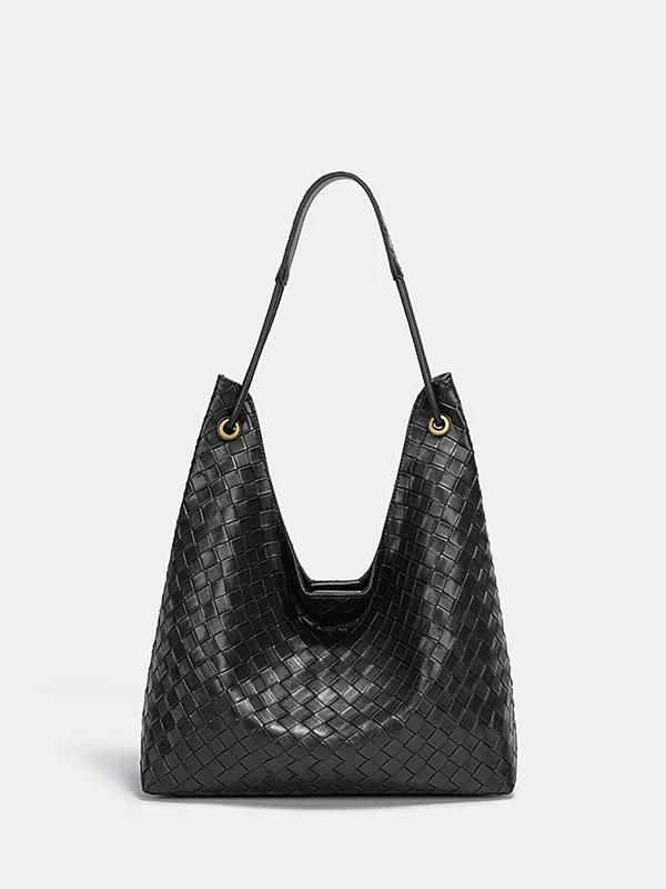 Woven Large Capacity Shoulder Tote Bag made by COMMENSE