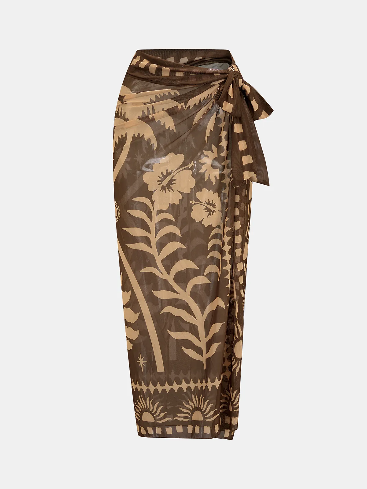 Beaded Textured One Piece Swimsuit & Sarong Set sold by COMMENSE product image thumbnail 5