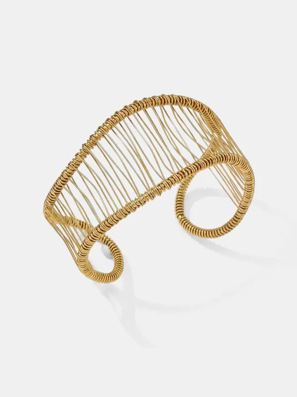 Geometric Wire Open Cuff Bangle made by COMMENSE