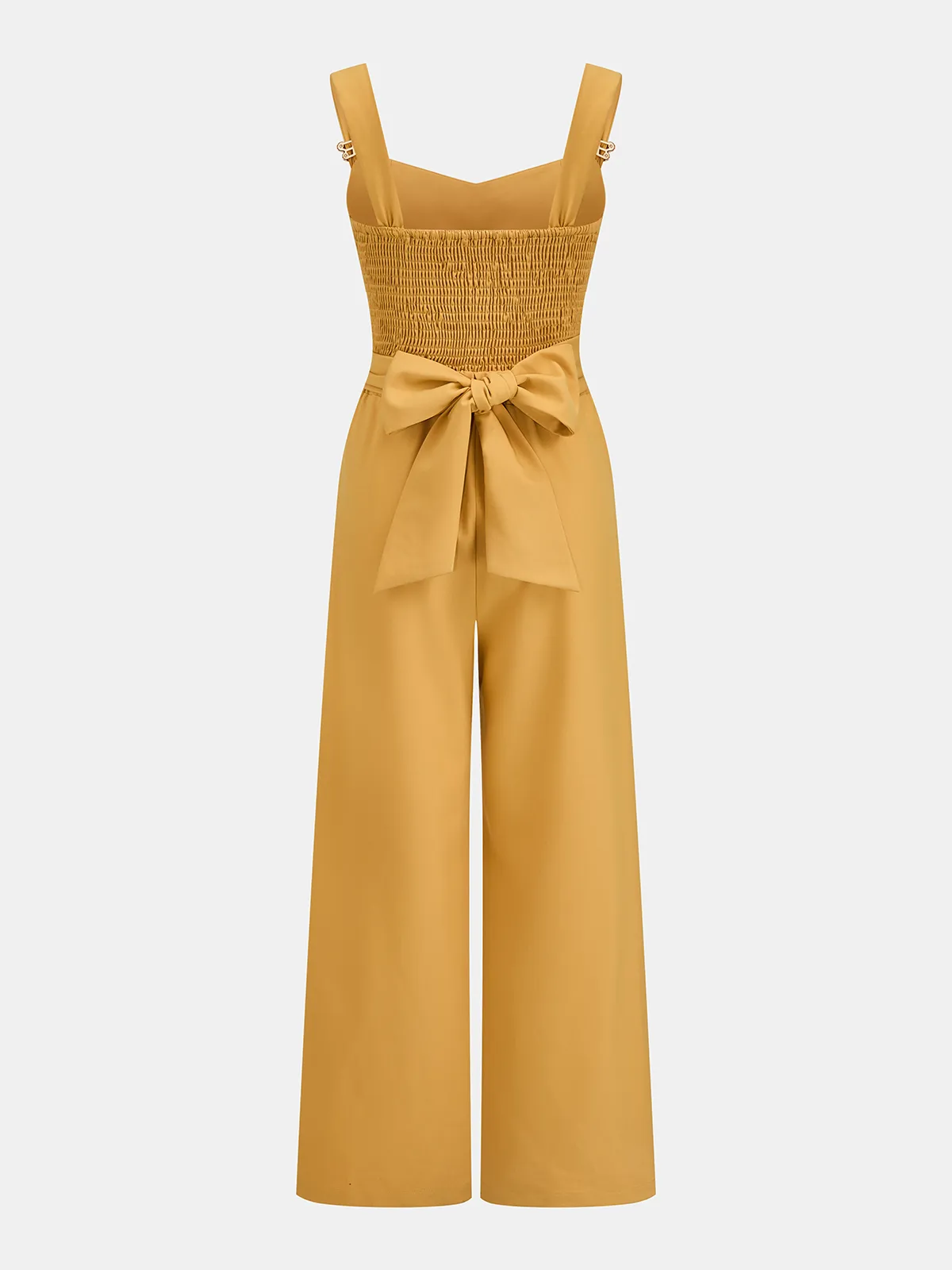 Cutout Bow Back Wide Leg Jumpsuit sold by COMMENSE product image thumbnail 4