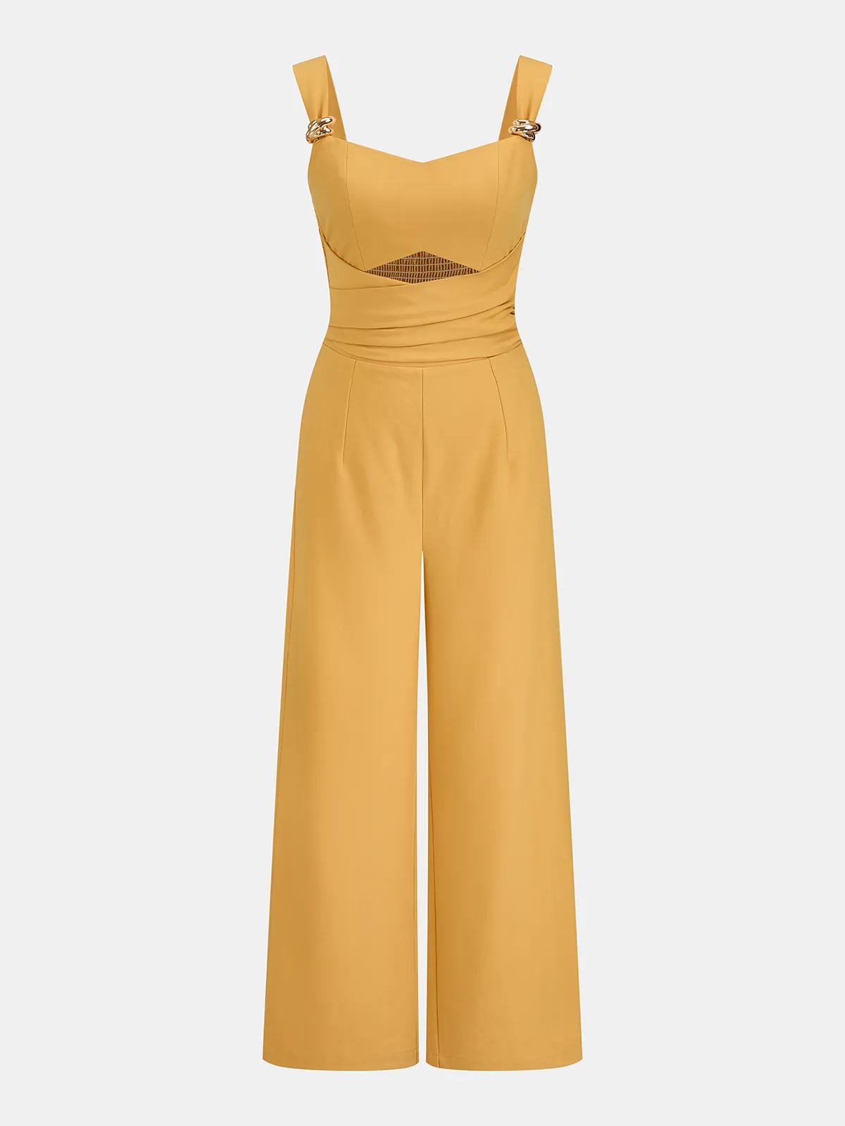 Cutout Bow Back Wide Leg Jumpsuit sold by COMMENSE product image thumbnail 2