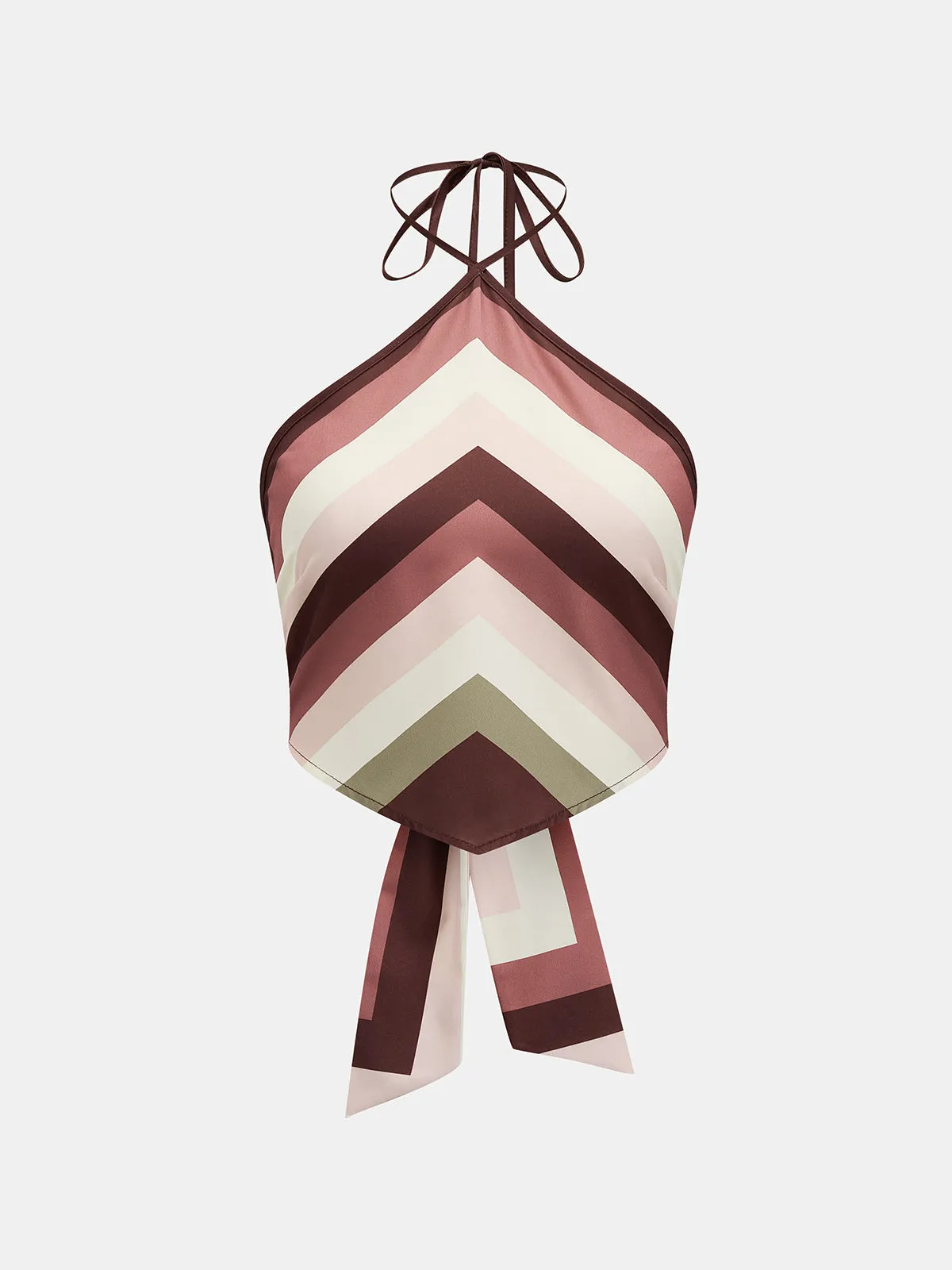 Geometric Print Halter Top & Pants Set sold by COMMENSE product image thumbnail 3