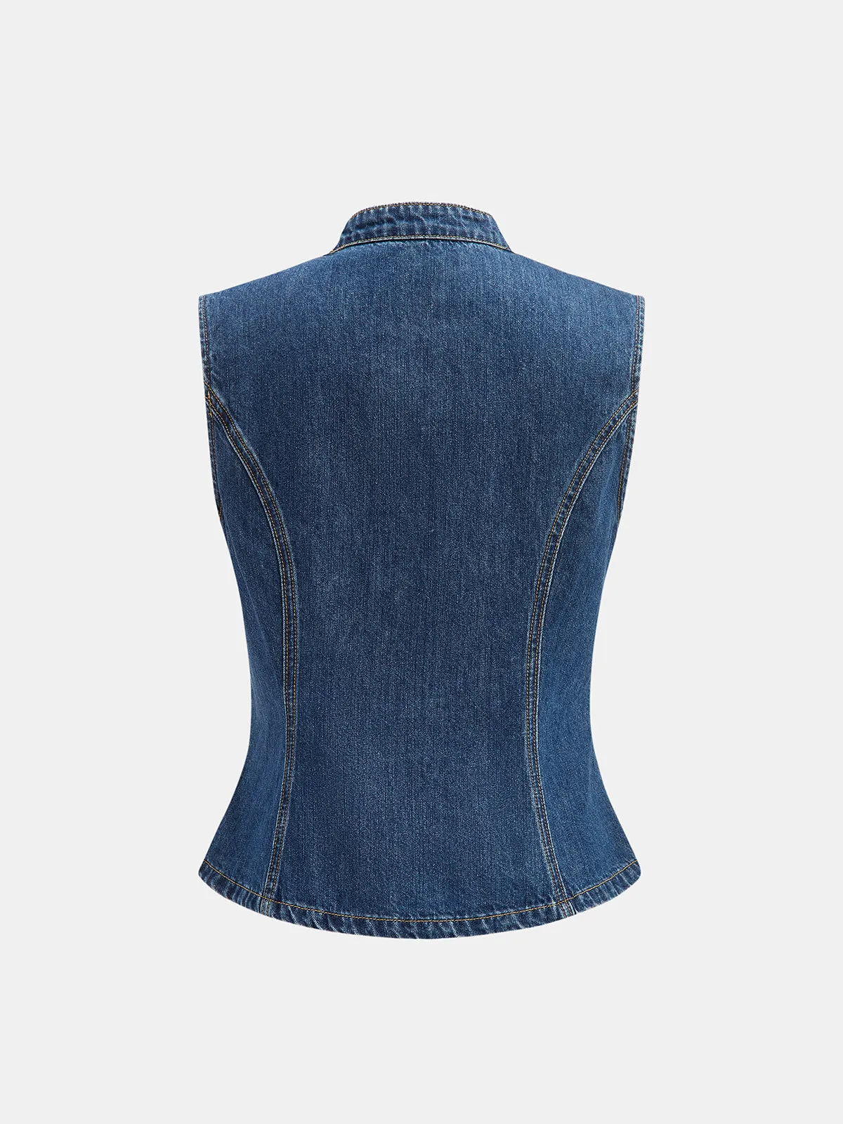 Napoleon Double Breasted Denim Vest sold by COMMENSE product image thumbnail 3