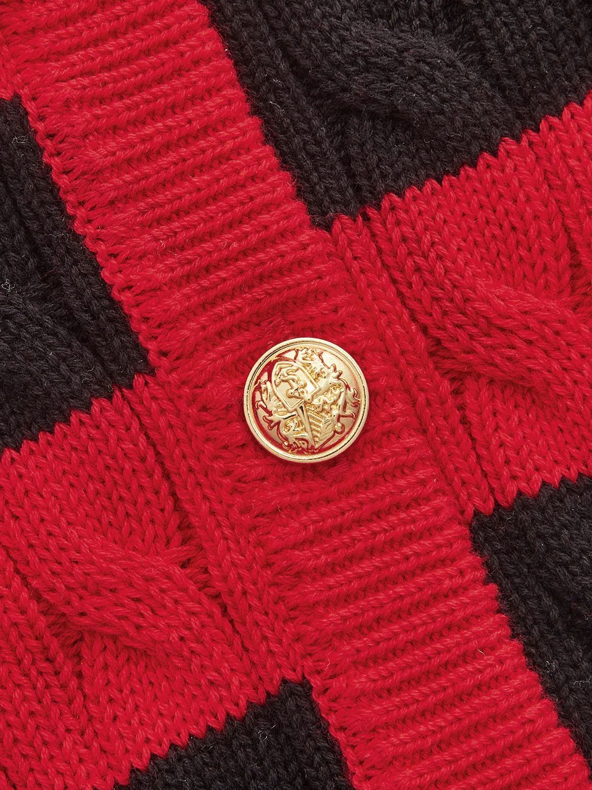 Striped Cable Knit Short Sleeve Cardigan sold by COMMENSE product image thumbnail 5