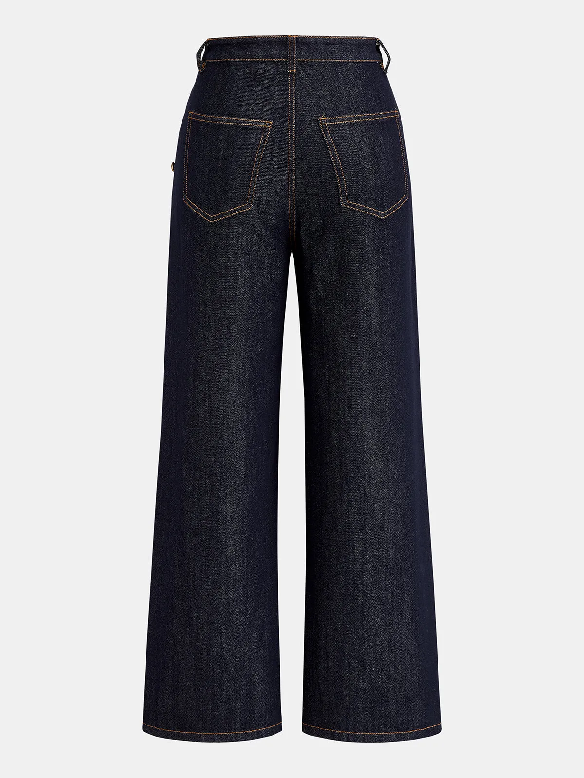 Double Row Metal Detail Denim Pants sold by COMMENSE product image thumbnail 3
