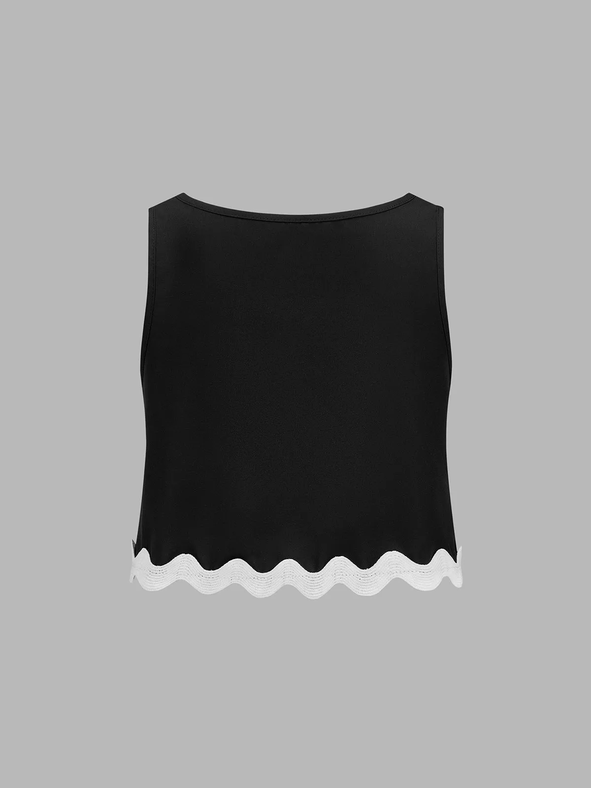 Scalloped Hem Two Piece Shorts Set sold by COMMENSE product image thumbnail 4