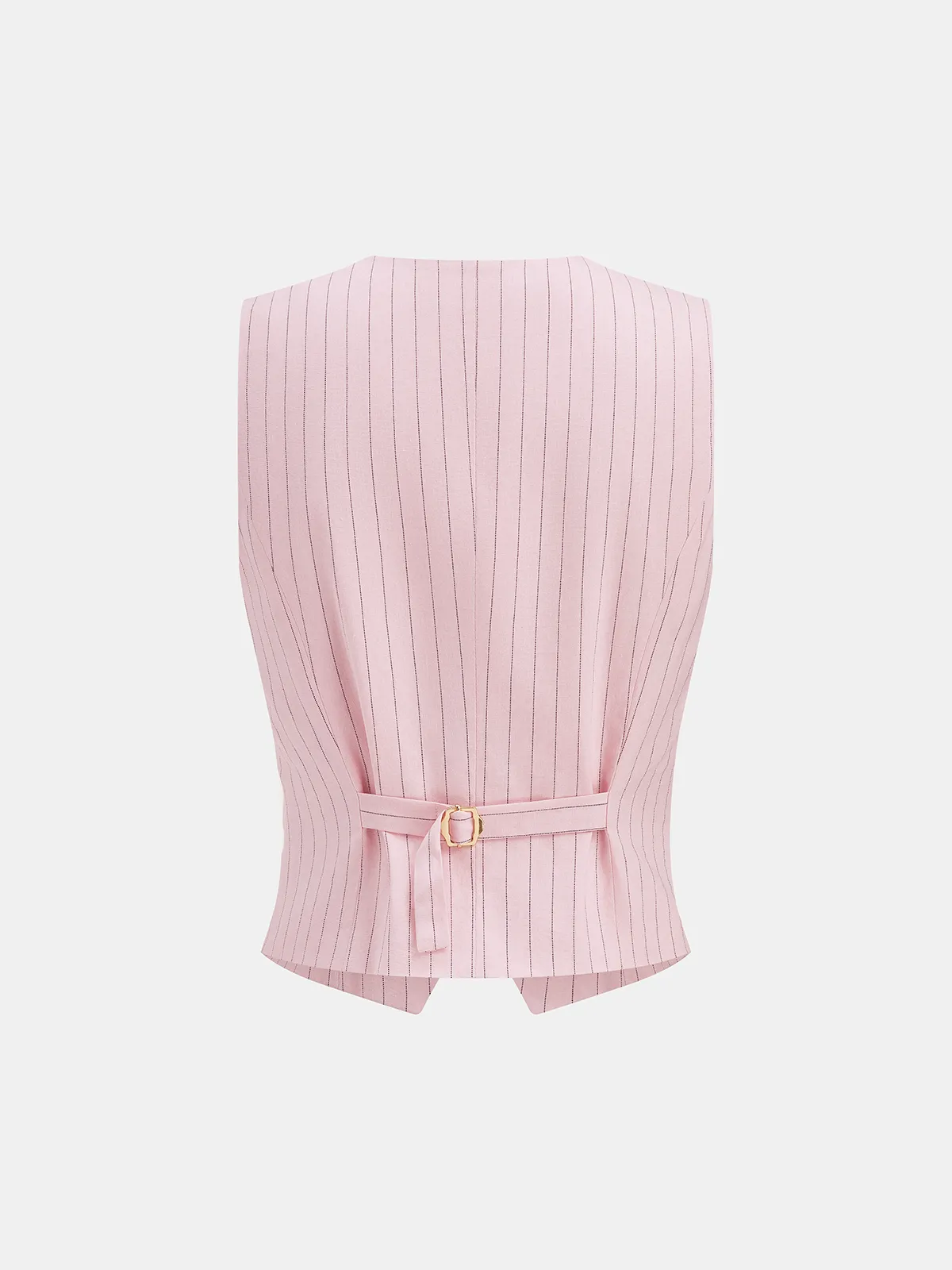 Pinstriped Cotton Linen Vest & Pants Set sold by COMMENSE product image thumbnail 4