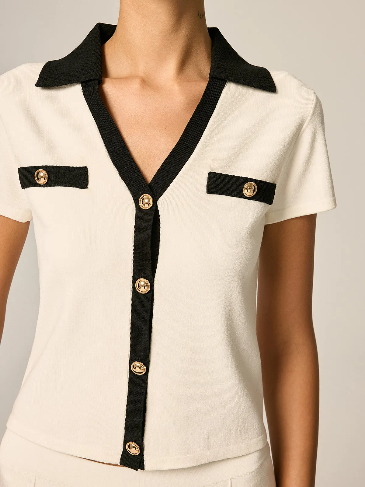 Contrast Trim Knit Co-Ord Set sold by COMMENSE product image thumbnail 5