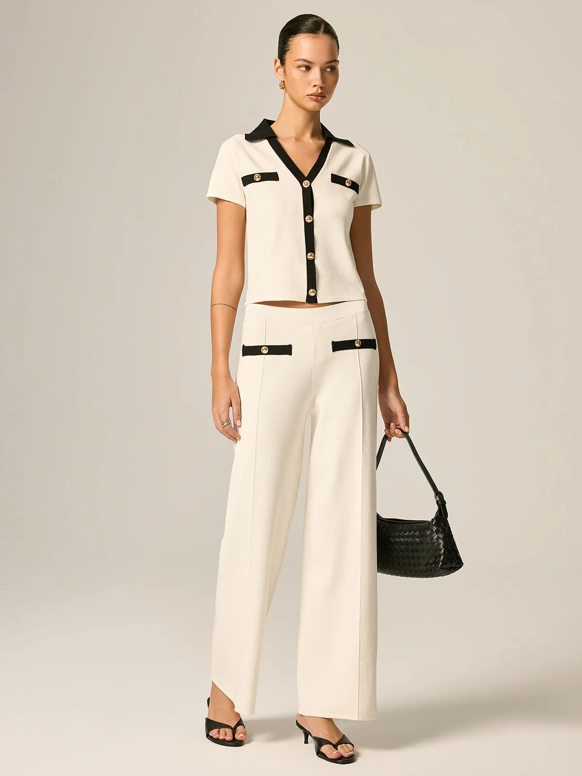 Contrast Trim Knit Co-Ord Set sold by COMMENSE product image thumbnail 3