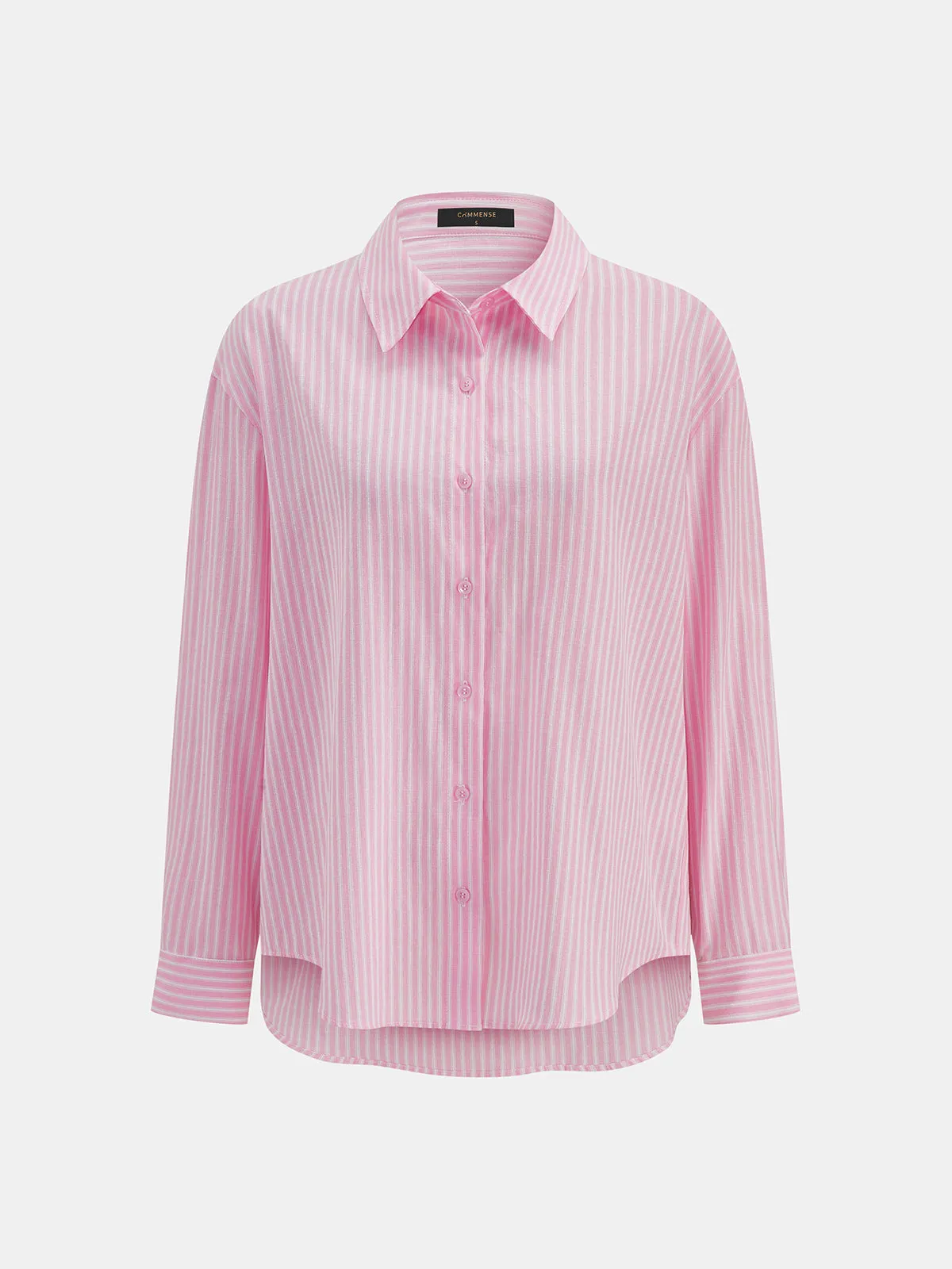 Striped Loose Long Sleeve Shirt sold by COMMENSE product image thumbnail 3
