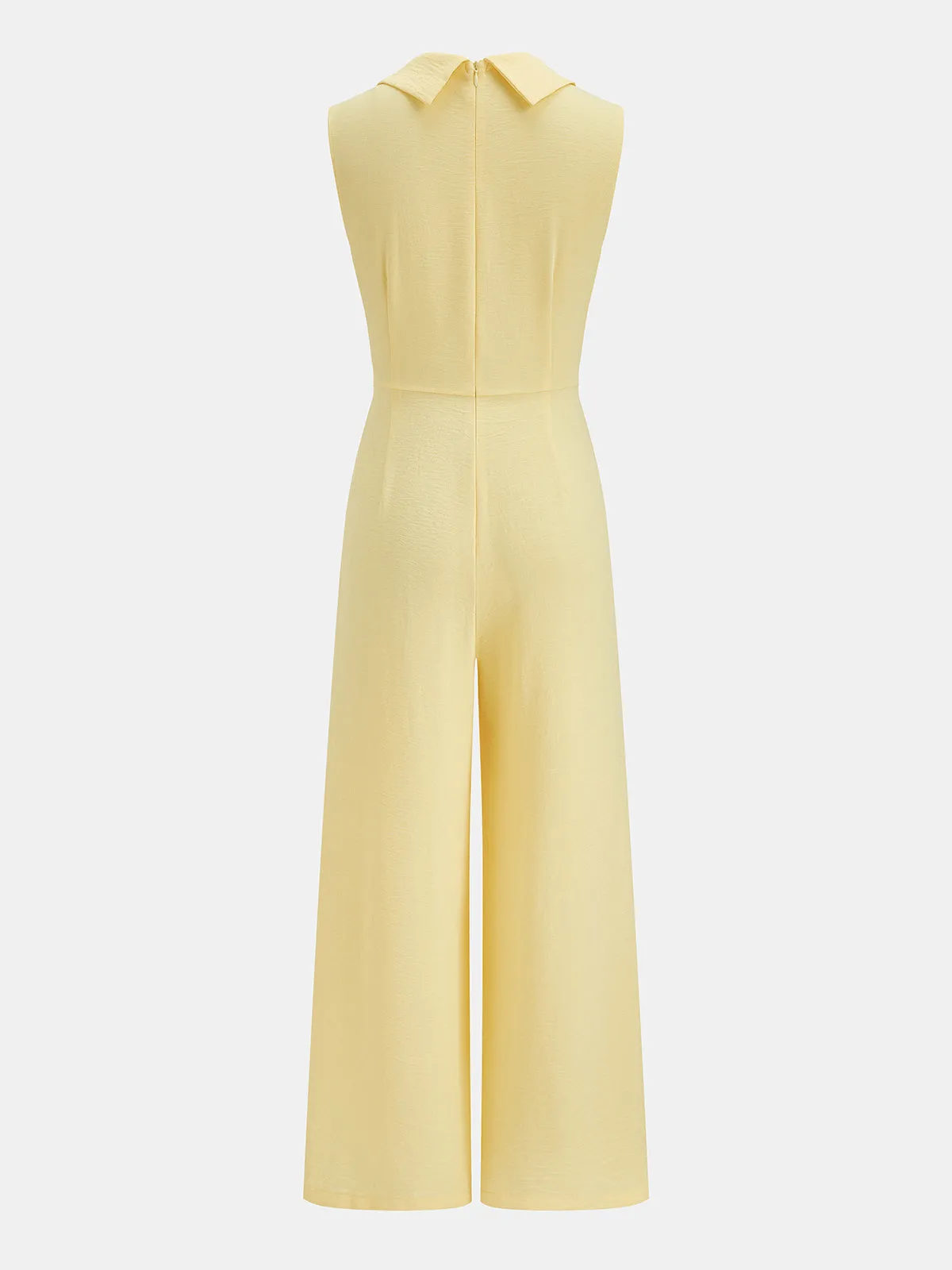 Lapel Wrap Tie Waist Wide Leg Jumpsuit sold by COMMENSE product image thumbnail 3