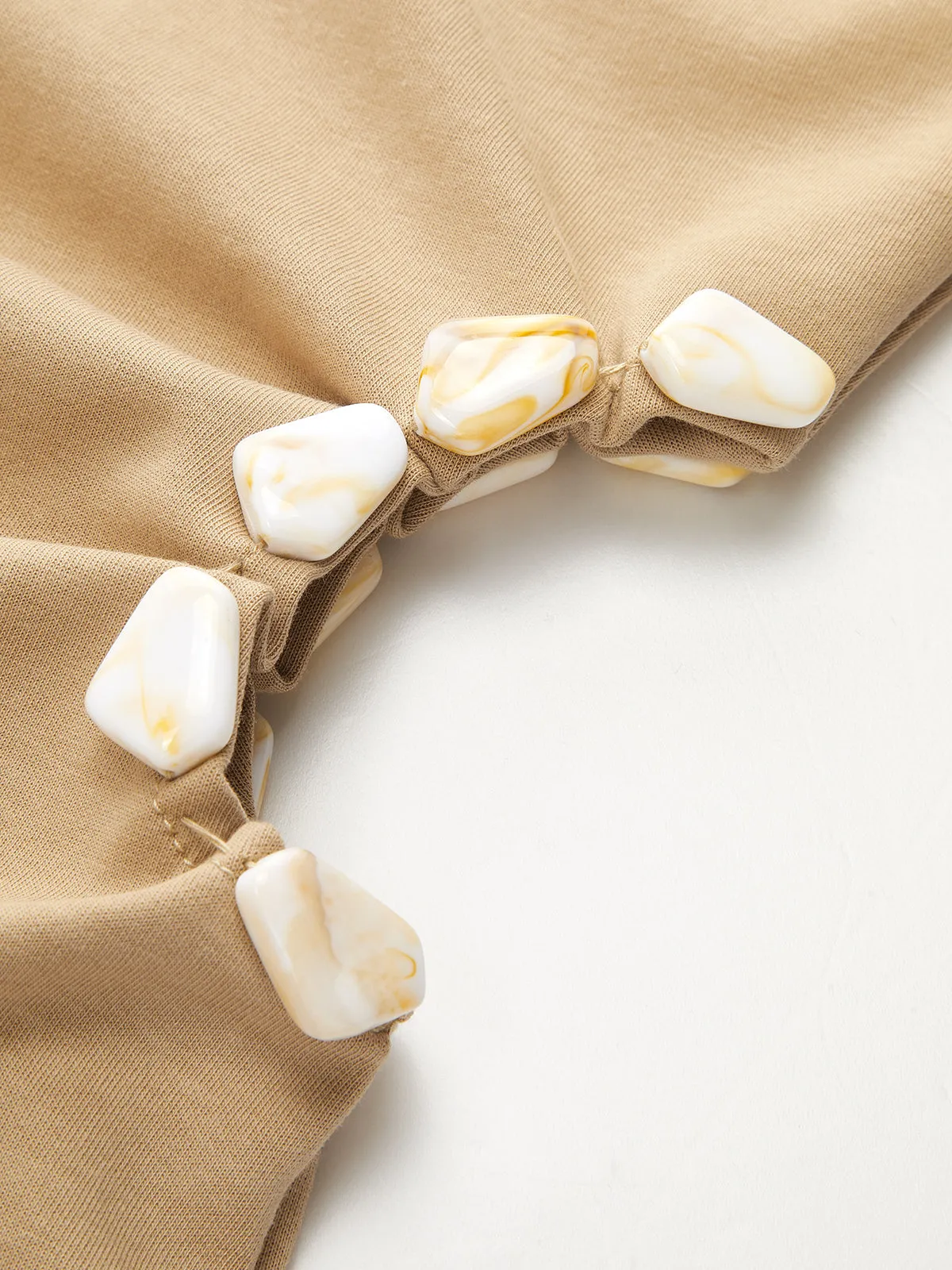 Beaded Cutout Ruched Sleeveless Top sold by COMMENSE product image thumbnail 5